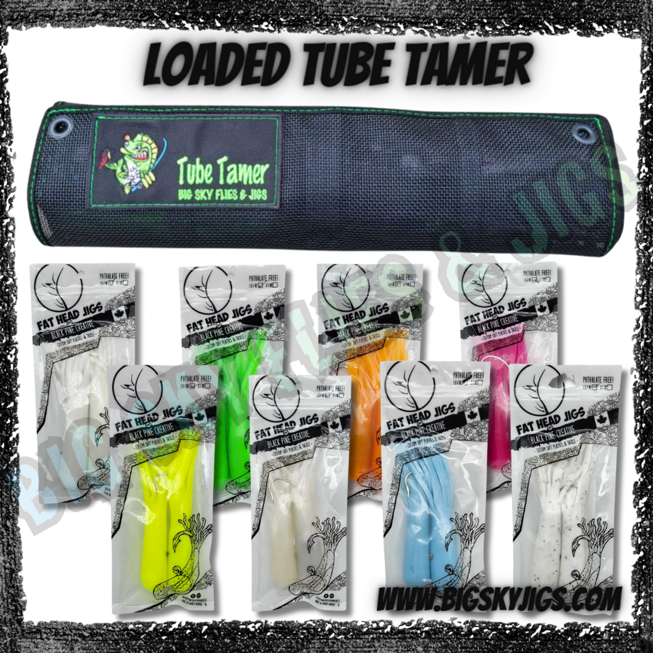 Introducing the Great North Tube Tamer Kit, the ultimate companion for anglers targeting lake trout! This comprehensive kit includes 8 packs of 2 oz Laker Trout Tubes, each pack boasting a bonus tube for added value. Crafted with precision and expertise, these tubes are specially designed in a striking Kryptonite Glow color, ensuring visibility even in low light conditions.
Constructed from durable materials, these tubes are built to withstand the rigors of lake trout fishing. Equipped with strong hooks, you can trust in their ability to secure your prized catch. Whether you're a seasoned angler or just starting out, these tubes offer reliability and performance on the water.

But that's not all – the Great North Tube Tamer Kit also includes a Tube Tamer for convenient storage of your Lake Trout Tubes. This handy accessory ensures your tubes stay organized and readily accessible, saving you time and hassle on the water.

With the Great North Tube Tamer Kit by your side, you'll be ready to tackle any lake trout fishing expedition with confidence. Cast out, reel in, and experience the thrill of landing your next trophy catch!