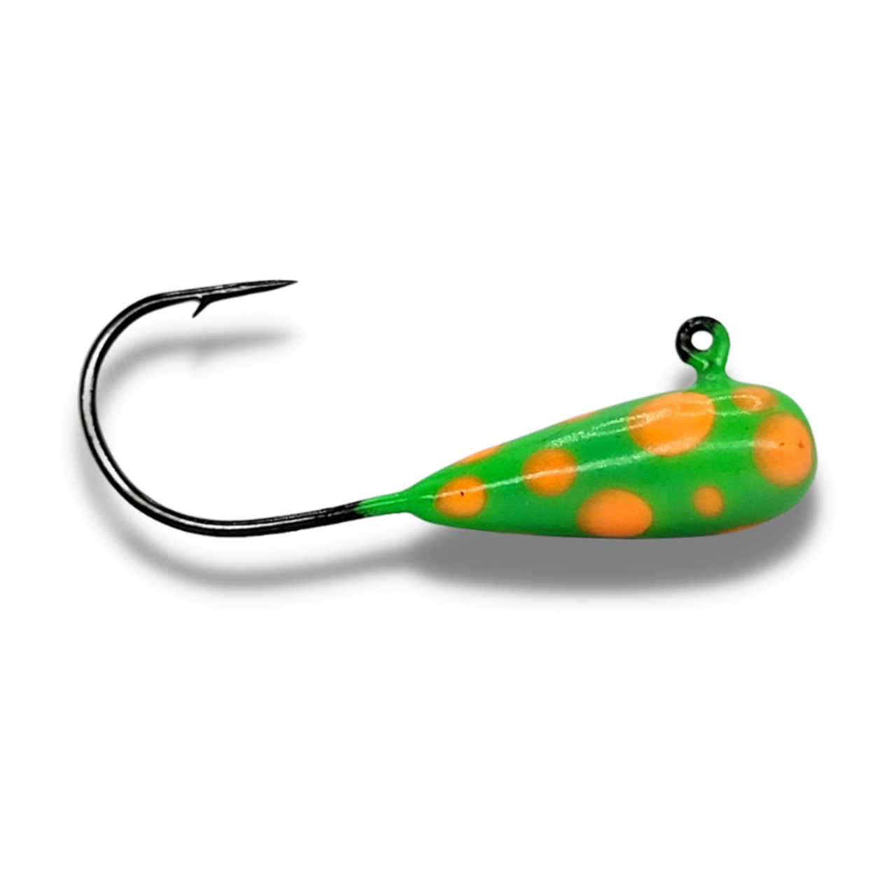 This is a Great selection if you are targeting fish in less then clear water, the glow will be seen from far away there for the fish will have to come check it out and taste your great bait.

Tip the jig with Minnows, Leeches, Worms, or your Artificial Bait.

1/4 oz Jig Head 
Eagle Claw 3052 Tournament Hook 
Kryptonite Glow Paint