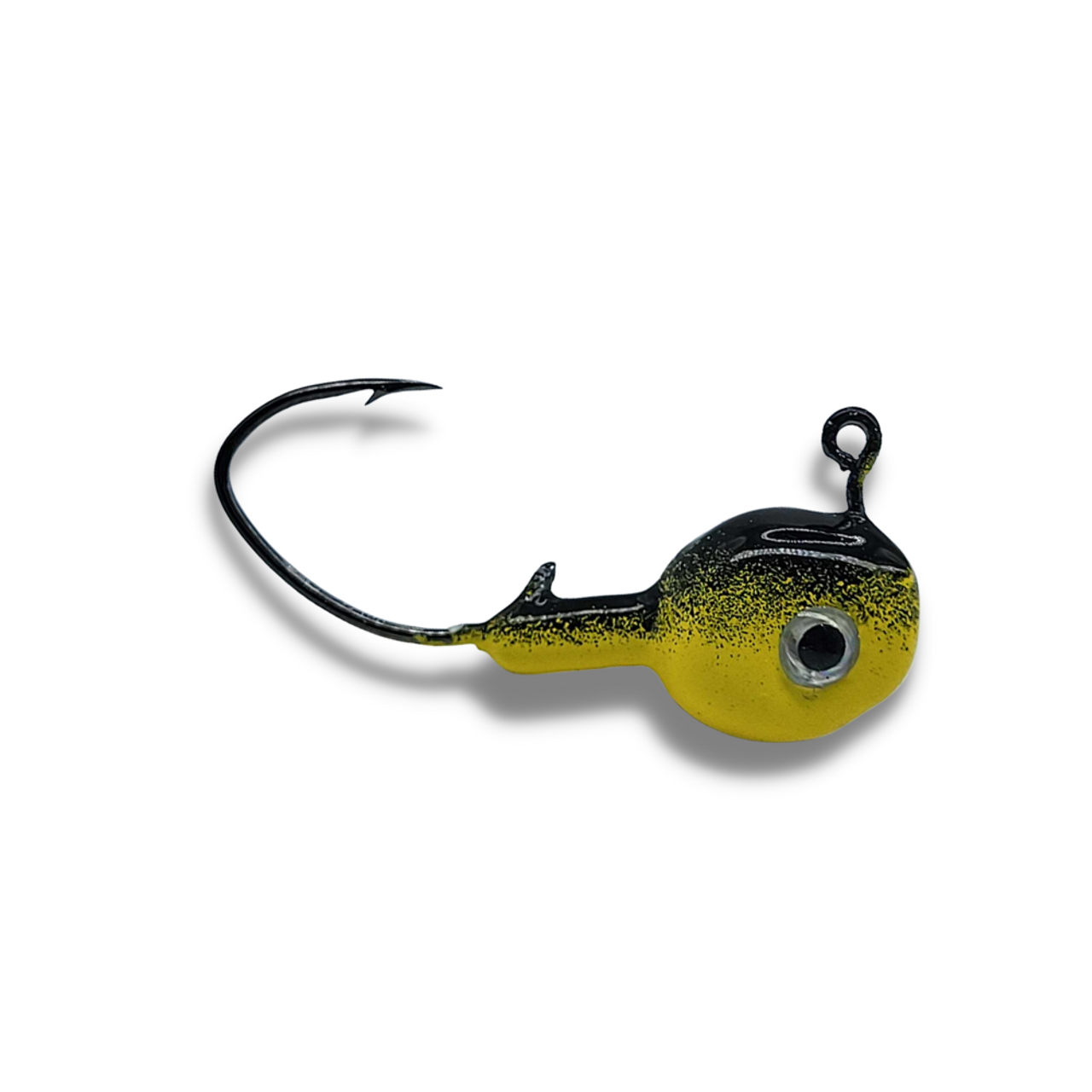 Well almost self-explanatory. These little guys poured in ¼ oz with built in Eagle Claw Lil Nasty Hook are very effective with sticky sharp hooks for easy hook set and the angular bend offers exceptional strength. Tried and true. Many professional guides that order from Big Sky love walleye jigs because customers are nailing their hookset more consistently with the Lil Nasty hook compared to standard hook. When the walleye takes that last minute run or gives those classic head shakes these jigs keep the hooks planted.