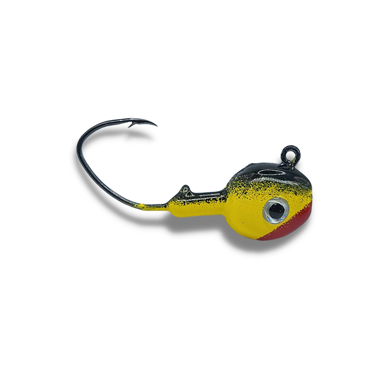 Well almost self-explanatory. These little guys poured in ¼ oz with built in Eagle Claw Lil Nasty Hook are very effective with sticky sharp hooks for easy hook set and the angular bend offers exceptional strength. Tried and true. Many professional guides that order from Big Sky love walleye jigs because customers are nailing their hookset more consistently with the Lil Nasty hook compared to standard hook. When the walleye takes that last minute run or gives those classic head shakes these jigs keep the hooks planted.