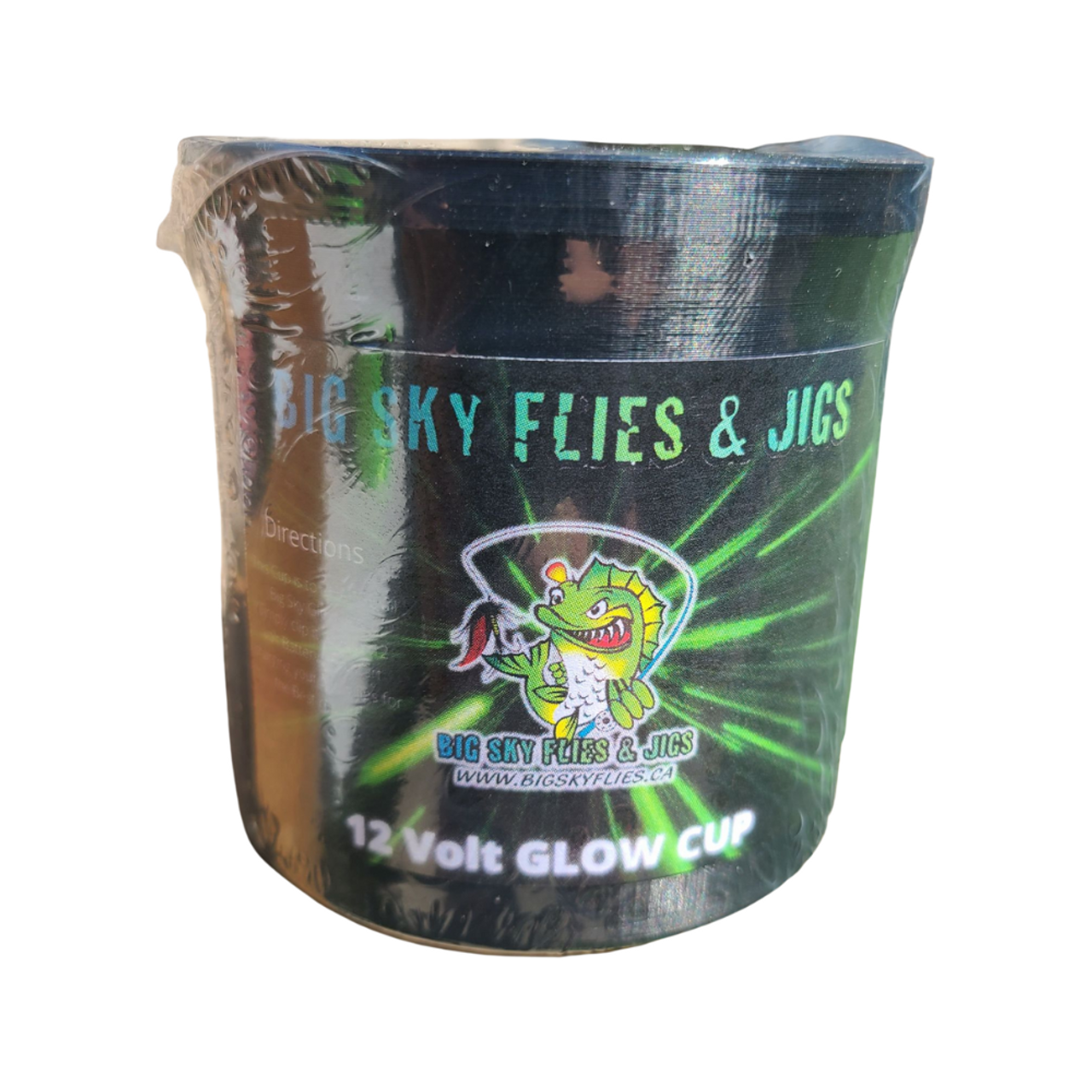 This Glow charging glow cup come with a alligator clips to make charging easy 

The 12V glow Cup is our latest addition to the Big Sky lineup for charging your glow painted fishing lure.

Water resistant, self draining design in the event that water enters the cup.