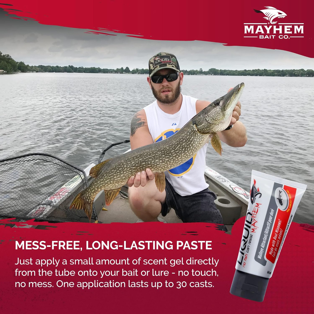 Mayhem Bait Co. Inc, is a company that is passionate about results,
Our soft plastic baits are designed and field tested in collaboration
with our pro staff to assure that they are the most effective styles,
actions and colors for bass and that they meet the demands of real
fishermen and women.
From stickbaits to crawfish to minnows, our soft plastics set the
standard in bass fishing, with the stamp of approval from real pros.
We know that the success of our business is entirely dependent
upon the experience that we provide for our customers. With that
in mind, Mayhem Bait Co. is committed to delivering a product that
exceeds your expectations and earns your trust.