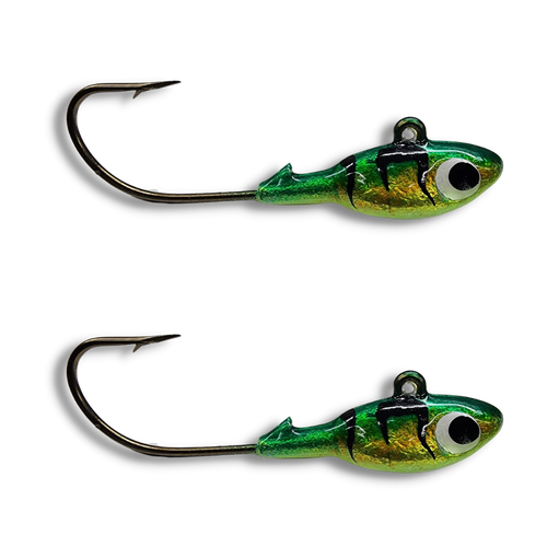 Perch Baby

Jigs are a 3/8 oz Style H jig head poured on a 630 Eagle Claw hook (super strong )

each jig is individually custom hand painted with a Tough top of the line powder paint as well a second layer of a protective coating,

These will be a great selection for those Walleye and Pike fisherman.

These are very versatile and can be used for vertical jigging, trolling and tip ups.

 

LIMITED EDITION PRODUCT 

 