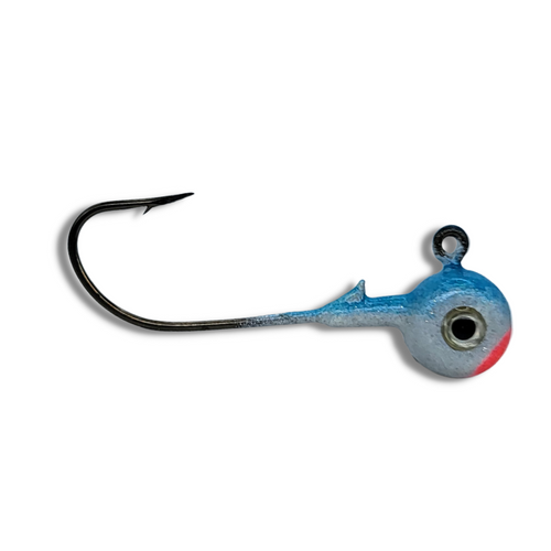 These Jigs are poured on a EXTRA STRONG Hook,

They are Hand poured, Painted.

Titan Hooks series are the BEST for the HUGE walleye and Pike that you are targeting, as well they offer a great Longer Shank hook for the Bigger Minnows and Other rubber Baits.