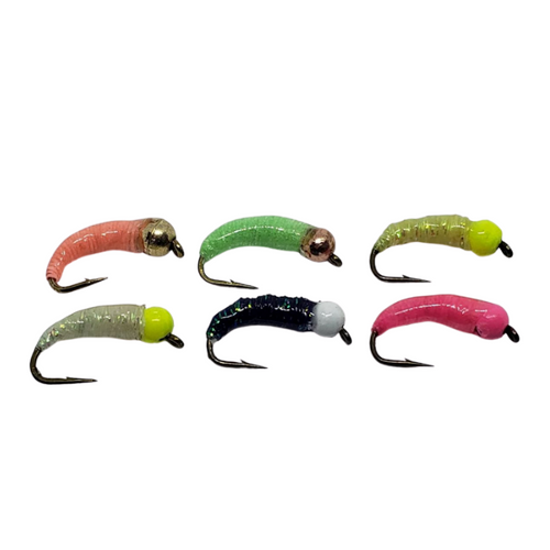 These are a Bug tied on a #8 hook with a Thick Layer of epoxy  and  TUNGSTEN BEAD for weight as well LEAD WRAPPED  and durability.  

Great for Perch, Trout , Crappie, Rock Bass, Blue Gill, and Sunfish.