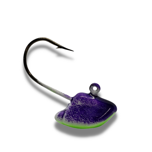 Erie Stand Up 1/4 oz These short shank erie stand ups are the perfect combination for those finicky walleye who are light biting. The small presentation paired with a minnow or leech assists with those bites when walleye are just sucking it in. Short shank jigs are also a favourite for using with live minnows. Plus the design of the Erie Jig keeps your bait standing up off the bottom, giving the presentation of a minnow feeding. The added bonus of the short shank with no collar also means quicker hook set.