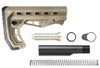 Flat Dark Earth (FDE) XTS-58 Skeletonized Stock with Angled Rubber Buttpad Buffer Tube Kit