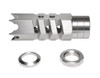 AR-10LR-308 Stainless Shark Muzzle Brake 58X24 Pitch Thread