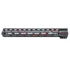 AR15 Custom 15 inch Cerakote Sniper Grey Splatter MLOK Handguard