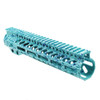AR15 10 Cerakote Robin Egg Blue Splatter Keymod Full Rail Hand Guard