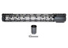 AR15 15in M-LOK Free Float Partial Rail Handguard
