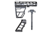 Skeletonized Pistol Arm Brace Black Anodized Aluminum Bundle Kit with grip and charging handle-A1Armory.com