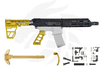 7.62x39 7.5 Pistol Length Complete gold skeletonized  Build Kit no lower