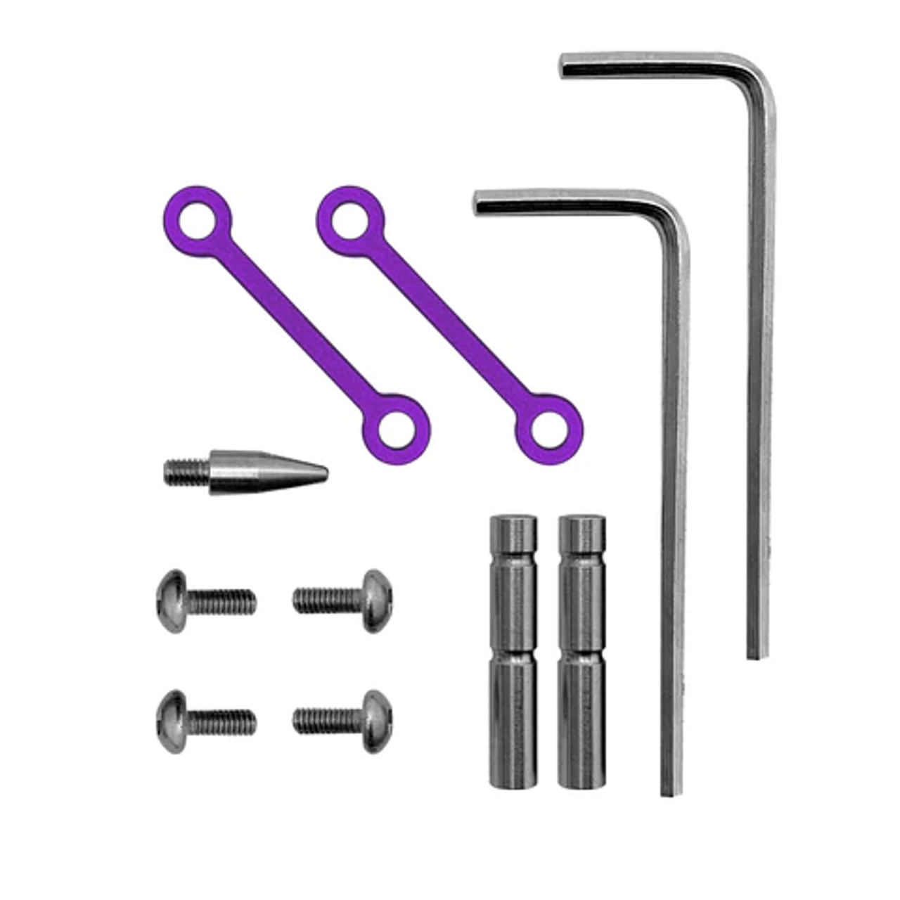 A1Armory AR-15 Anodized Purple Anti-Rotation Trigger/Hammer Pin Set