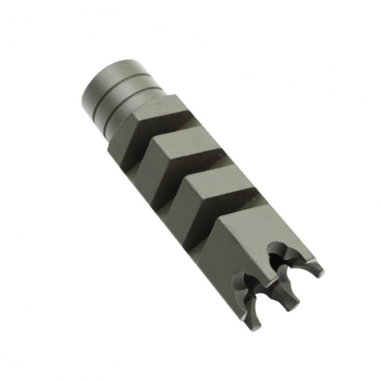 AR-15 OD Green Cerakote Shark Muzzle Brake 1/2x28 Pitch Thread