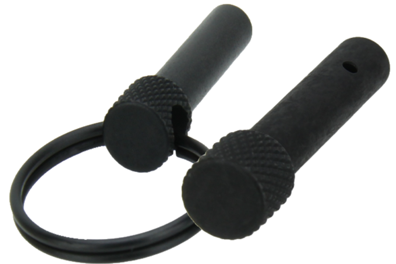 AR-15 Extended Knurled Black Takedown & Pivot Pin Set with Ring