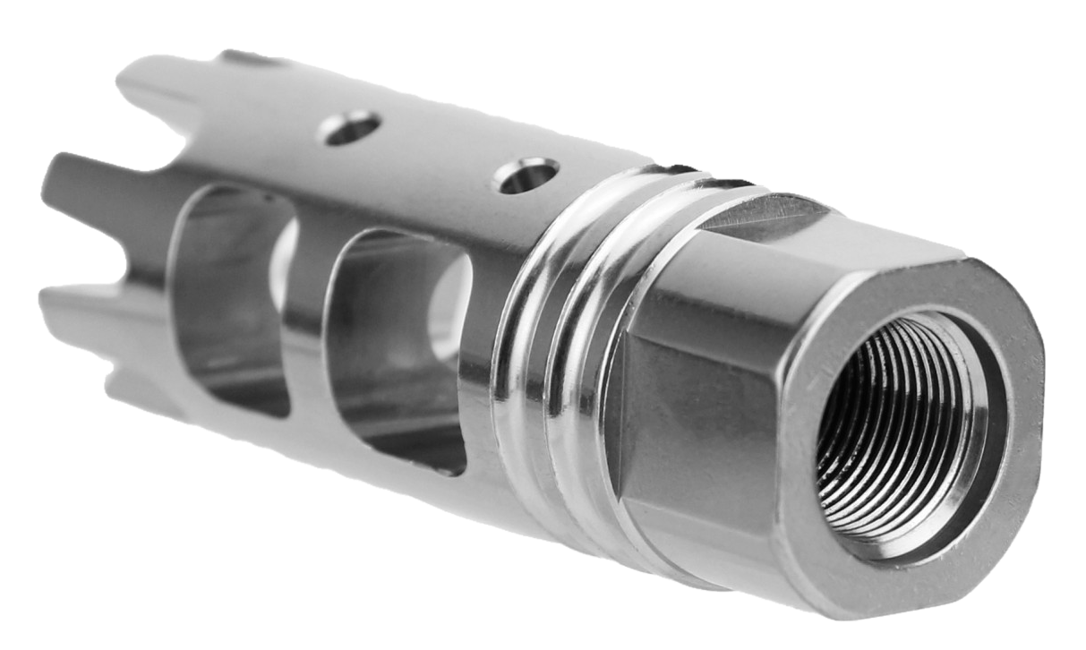1/2x28 Stainless Steel Crown Muzzle Brake