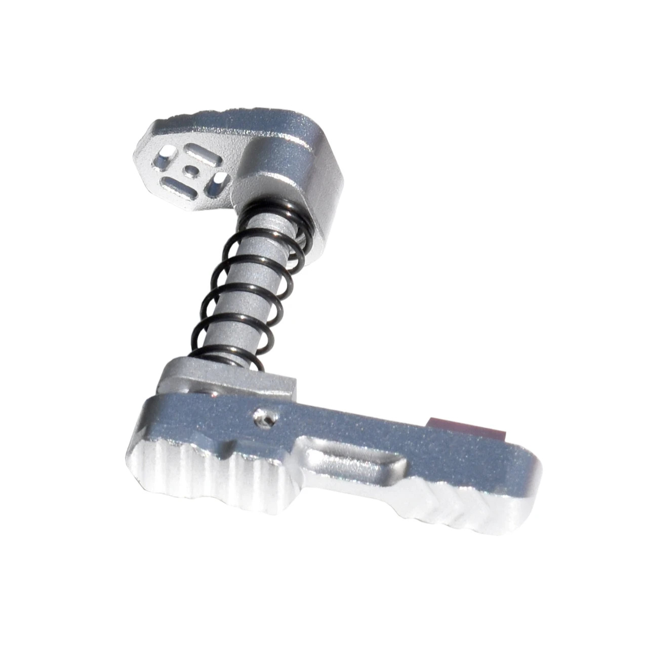 Modular Magazine AR-15 Silver Ambidextrous Extended Modular Magazine Catch Release