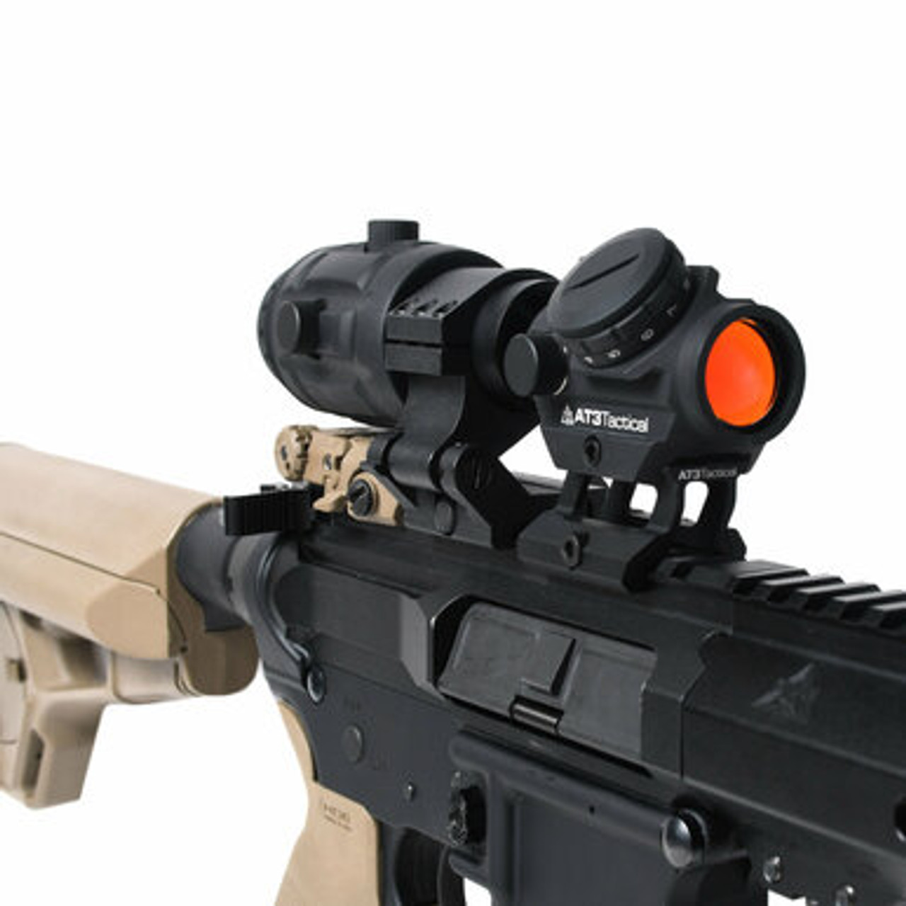 At3 Magnified Red Dot Kit Includes Red Dot Riser And 3x Magnifier