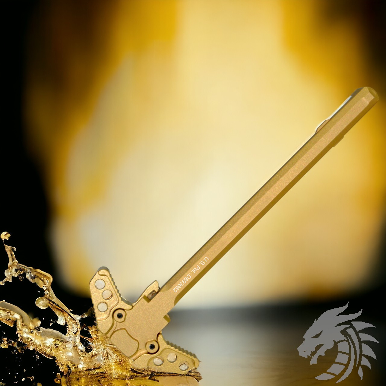 AR-15 Gold Holy Ambidextrous Charging Handle