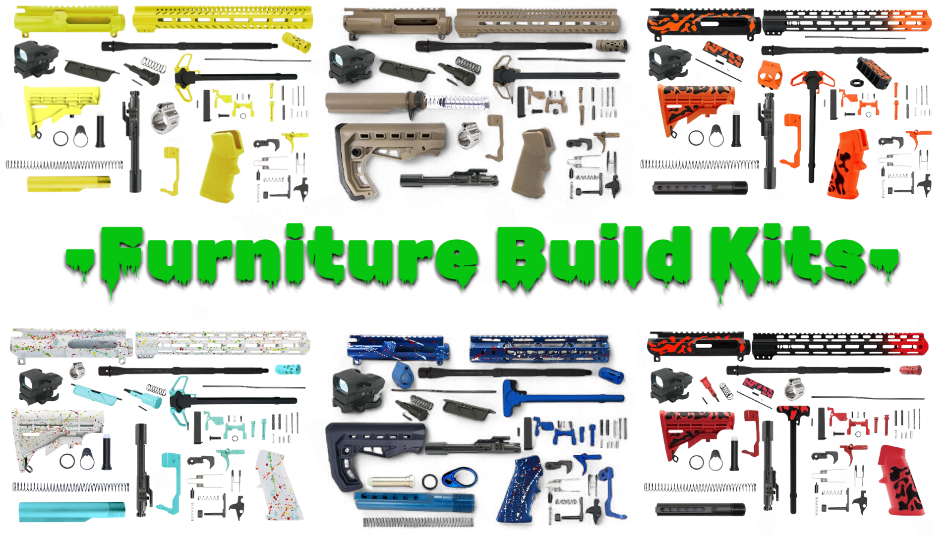 ar15 furniture colored build kits