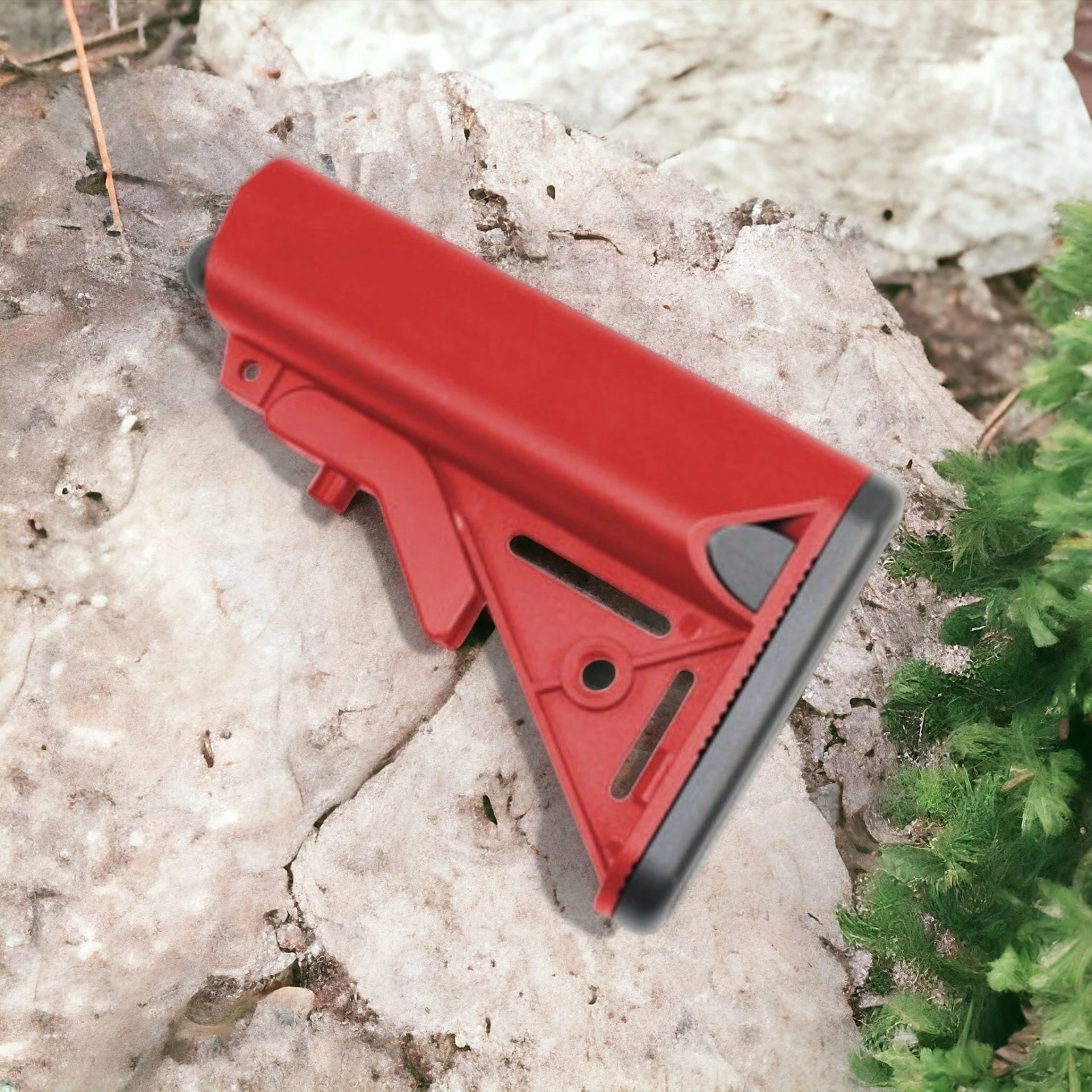 AR-15 Red Cerakote SOPMOD Stock Buffer Tube Kit