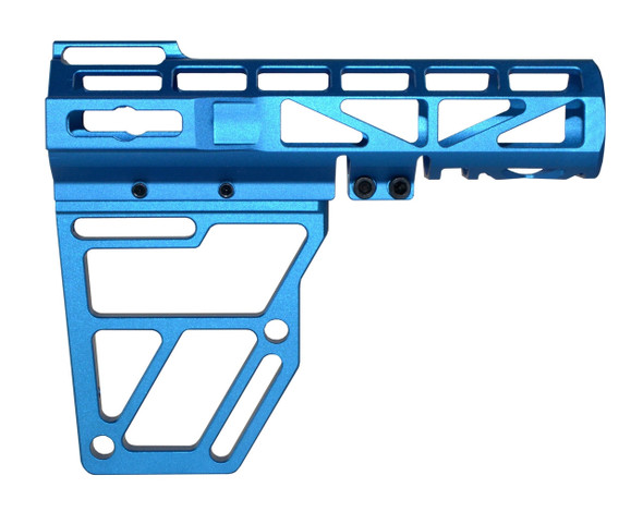 Presma Skeletonized Pistol Arm Brace Blue Anodized Aluminum