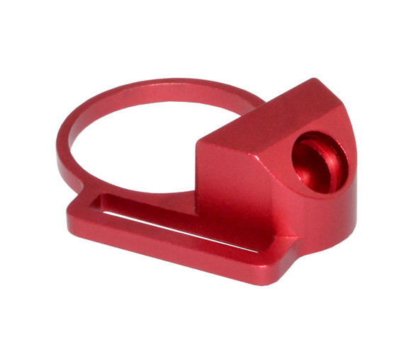 Red Aluminum Receiver End Plate with 1 Sling Adapter for AR .2235.56.308 Buffer Tubes