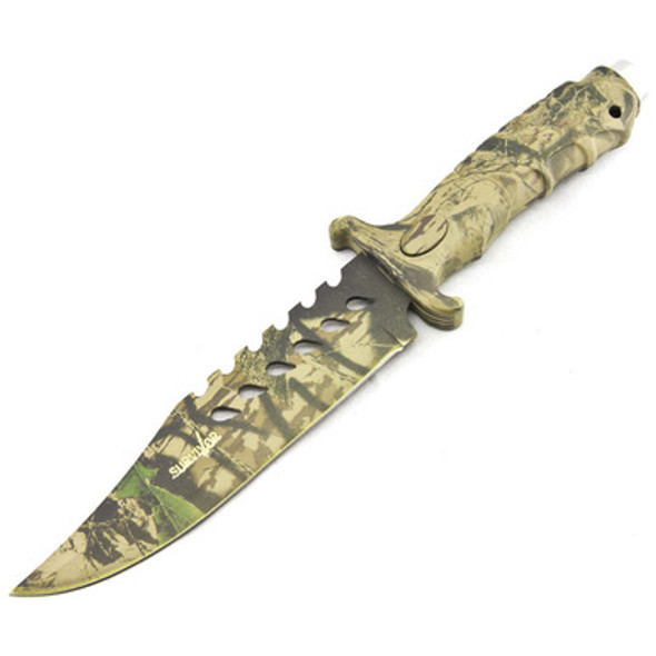 Survivor 10.5 Desert Camo Sawback Survival Knife