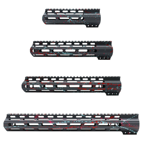 AR15 Custom Cerakote Sniper Grey Splatter MLOK Handguard