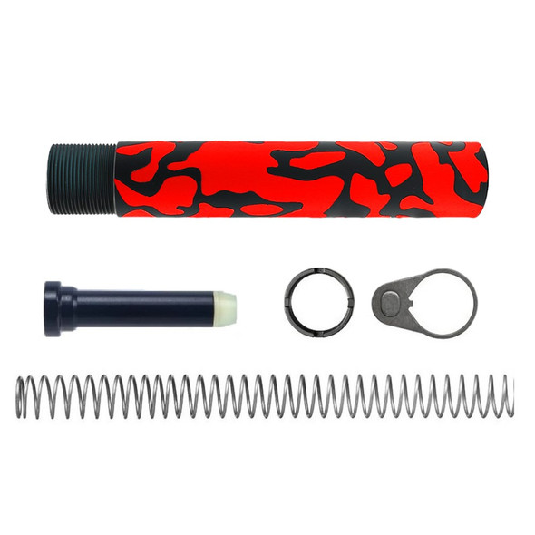 AR-15 Cerakote Red Camo Pistol Buffer Tube