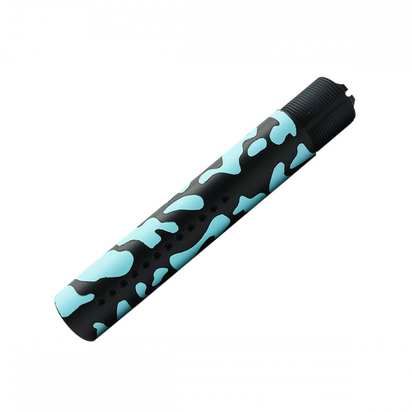 AR-15 Custom Robins Egg Blue Black Camo Pistol Buffer Tube