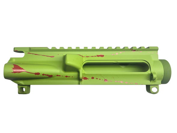 AR-15 Cerakote Splattered Zombie Green Upper Receiver