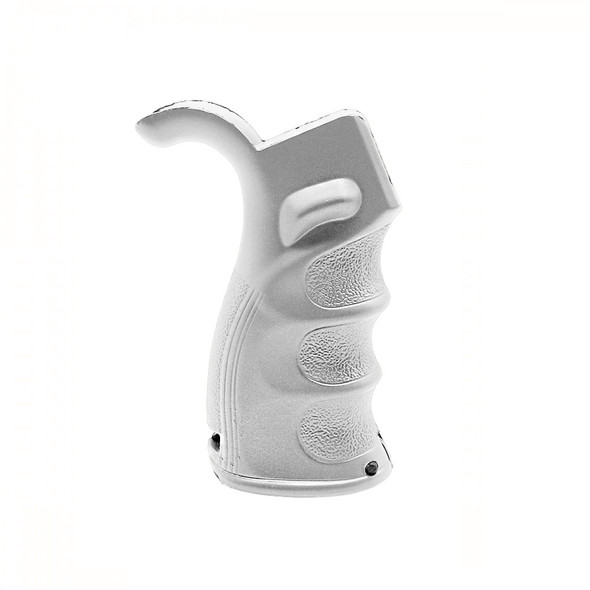 AR-15 Cerakote Silver Glacier Beavertail Pistol Grip