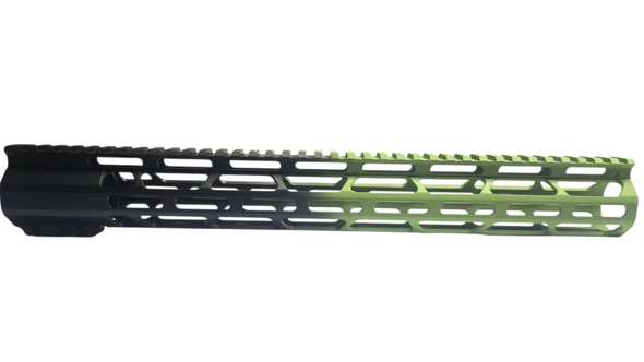 AR-15 15" Custom Zombie Green Gradient MLOK Handguard