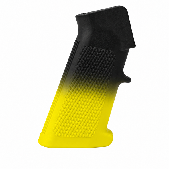 AR-15 Lemon Zest Yellow Cerakote Gradient A2 Grip
