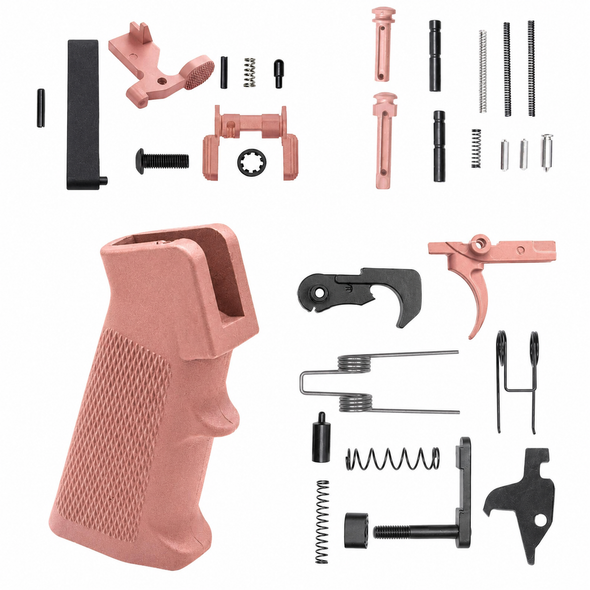 AR-15 Rose Gold Cerakote Enhanced Lower Parts Kit