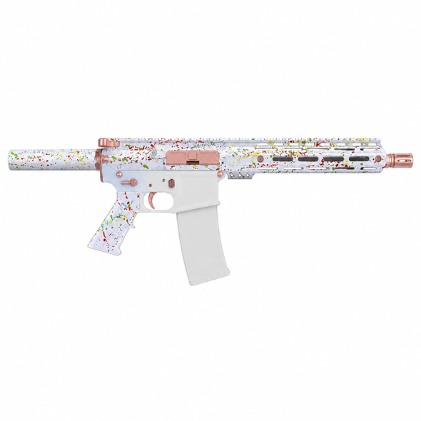 AR-15 5.56 NATO 10.5" Cerakote Rose Gold Birthday Splatter Kit