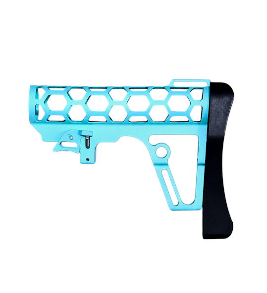 Presma Robin Egg Blue Skeletonized Stabilizing Fin for 6 Position Mil Spec Tubes