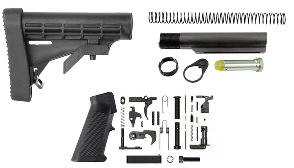 AR-15 16 .450 Bushmaster Side Charging Upper LE Stock lower build kit