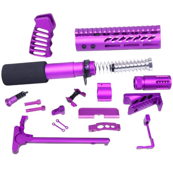 Guntec AR-15 Purple Anodized Ultimate Pistol Kit