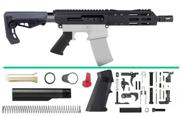AR-15 .300 Blackout 7.5 Side Charging Complete Pistol Jingo Build Kit