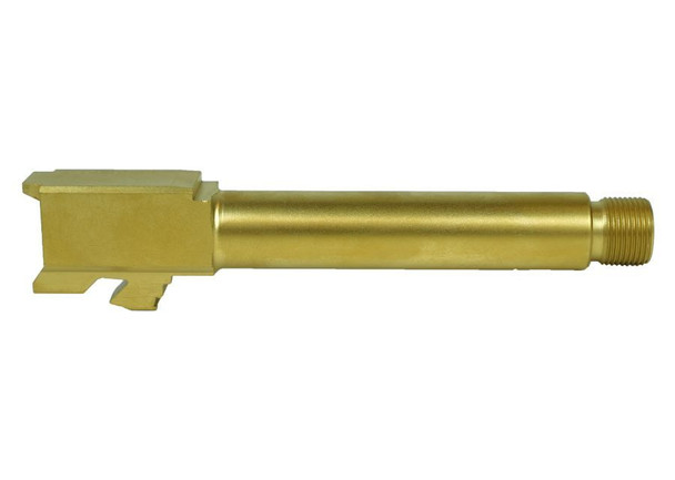 9mm Glock 19 Gold Finish Threaded Replacement Barrel