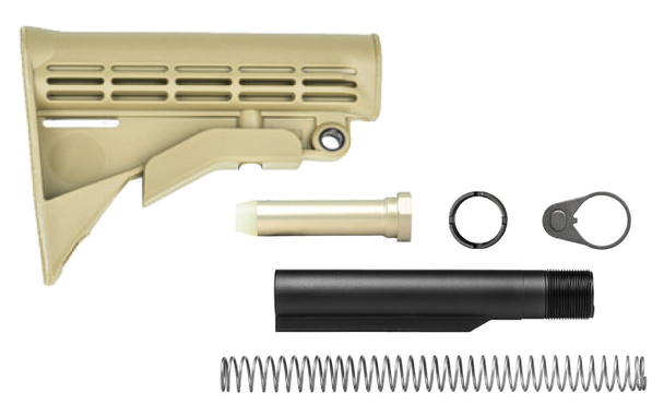 AR-15 FDE LE-Stock w Ambi QD interface Carbine Buffer Tube Kit