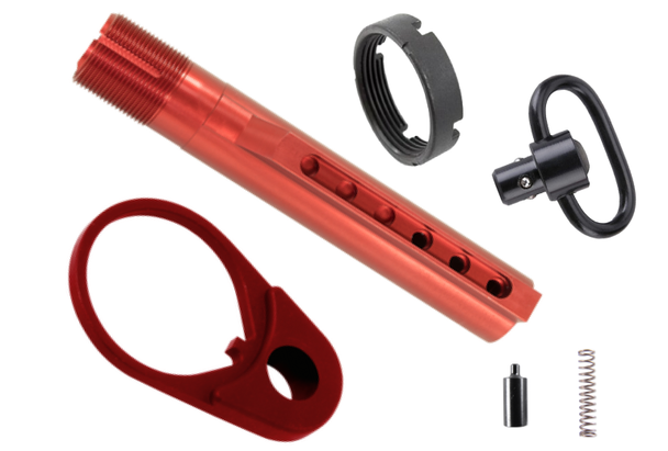 AR.308 Anodized Red Mil Spec 6 Position Buffer Tube