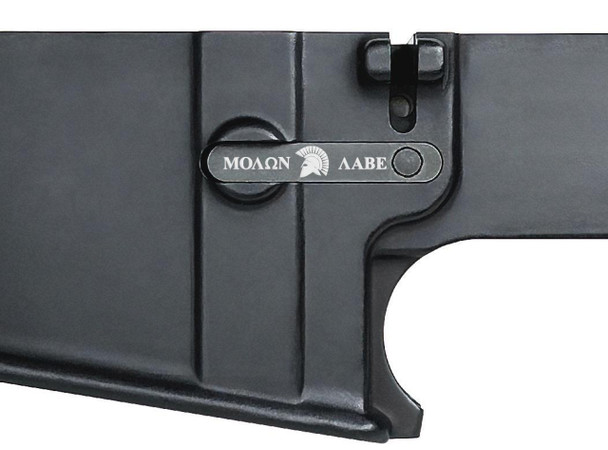 AR-15 Molon Labe Spartan Engraved Magazine Catch Kit