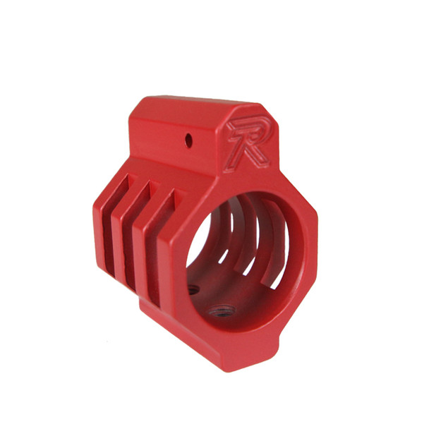 AR-15 Red Caged Skeletonized .750 Gas Block