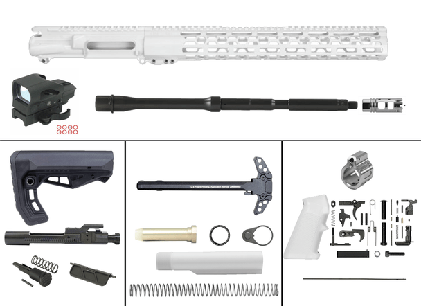 AR-15 5.56 16 Stormtrooper White Rifle Complete Build Kit