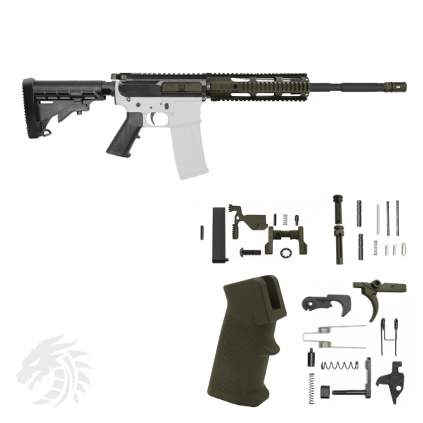 Tiger Rock AR-15 Enhanced Olive Drab Green ODG Rifle Kit w 10 Handguard