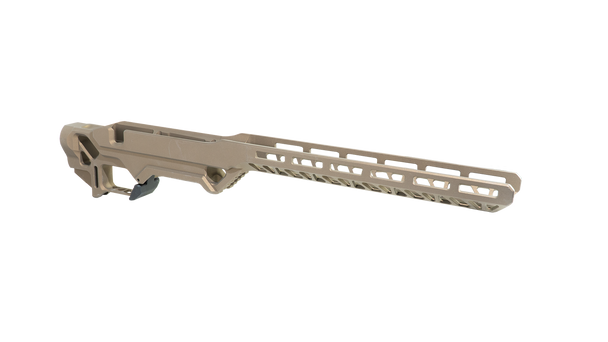 Timber creek remington 700 burnt bronze enforcer rifle chassis.